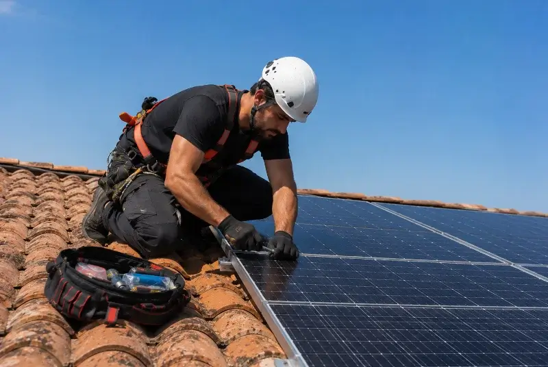 Maintenance et monitoring de panneaux solaires à Génolhac